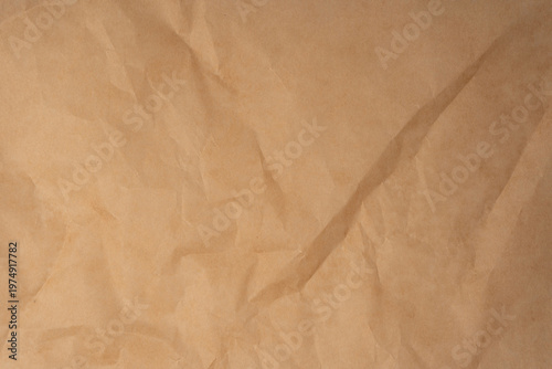 Crumpled paper as background. Top view.