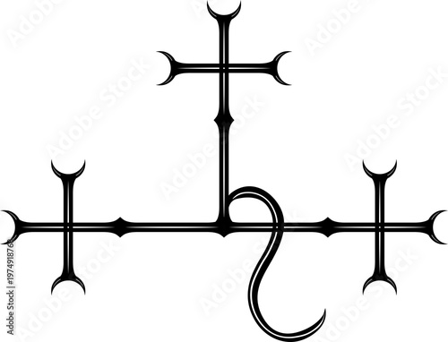 Sigil of Lilith- Female demon Lilith symbol, png, 300 dpi,   black,