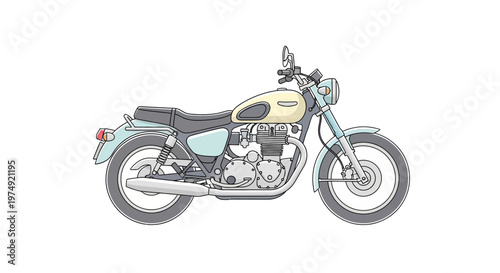 Vintage motorcycle with chrome details.