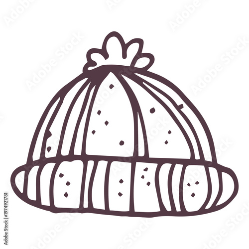 Cuadro en lienzo Winter toboggan hand drawn icon 11