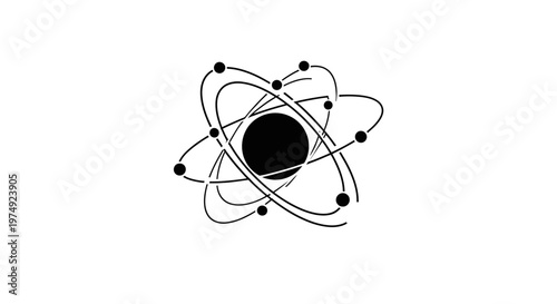 Simple illustration of an atomic structure.