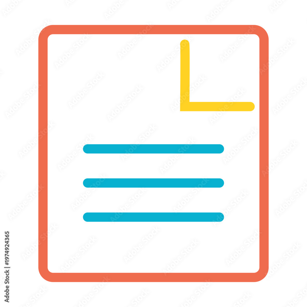 Obraz premium Colorful file document icon