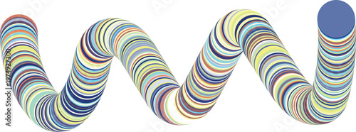 Colorful tangle toy a flexible interlocking puzzle for fidgeting and creative play