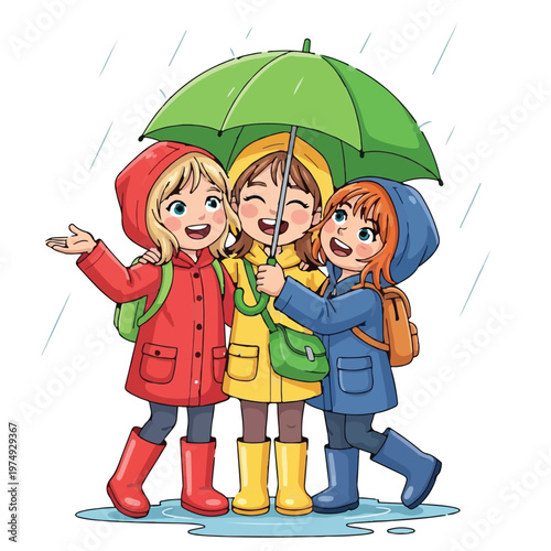 Children Umbrella Rain Companionship Marketing