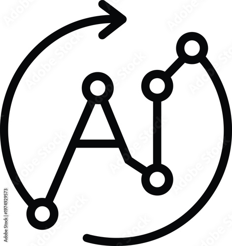 Artificial intelligence network a circular flow of data and learning