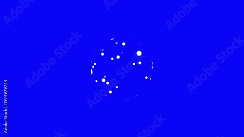 Rotating Digital Globe with  Dotted Particles 