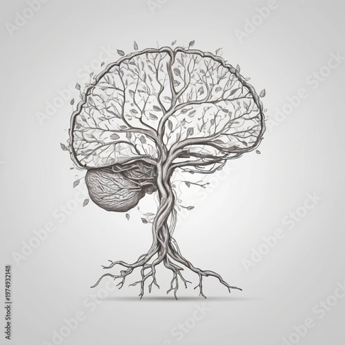tree with roots and leaves