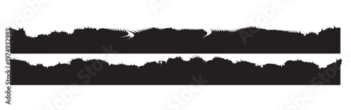 Torn Paper Frame Set – Black Grunge Rectangles with Jagged Edges for Collage, Stickers, Labels and Text Boxes Vector