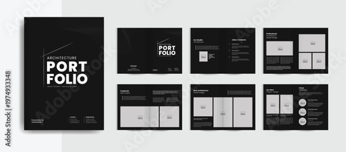 Modern Black Architecture Portfolio Template