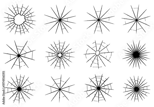 glass crack shatter broken screen texture set