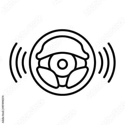 Steering wheel with sound waves emitting