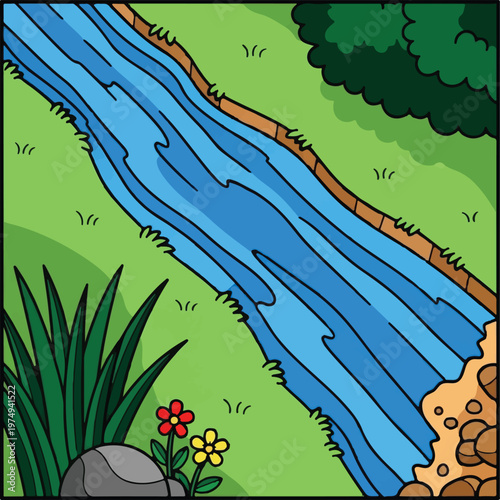 River Flow Nature Scene Commercial