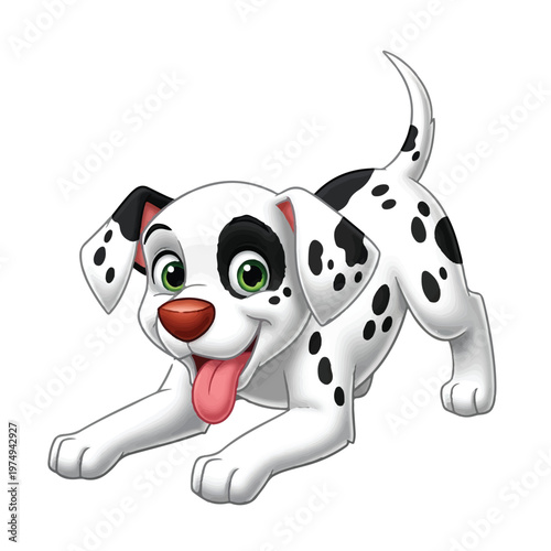 Dalmatian Puppy Playful Pose Commercial