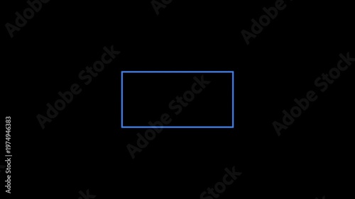 animated blue rectangle outline loop