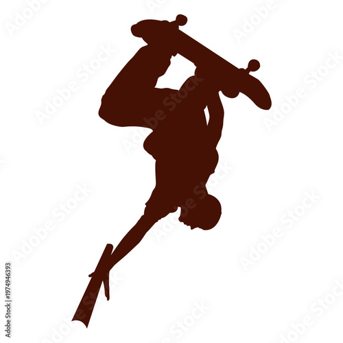Fotografija Skateboarding invert silhouette