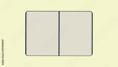 Minimal book layout icon illustration representing reading education knowledge and learning concept for library and academic design