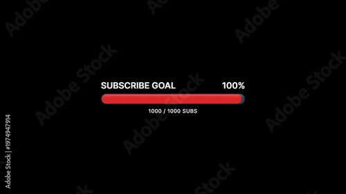 subscribe goal progress bar animation