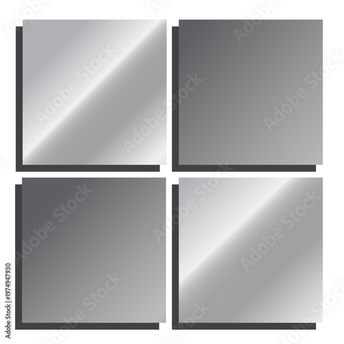 set of metal plates