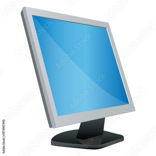 lcd monitor isolated