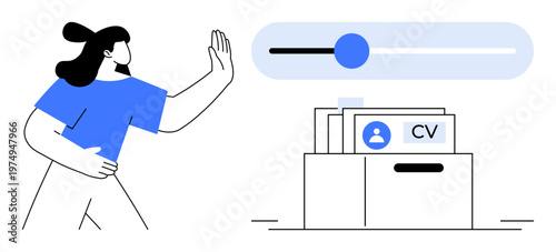 Recruitment process. Recruitment with CV screening and job selection. Recruitment involves evaluating candidates and managing CVs for efficient hiring. For HR, staffing, workflow