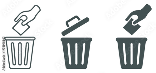 medicine disposal trash bin icon vector