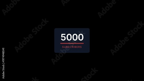 5000 subscribers milestone badge on loop