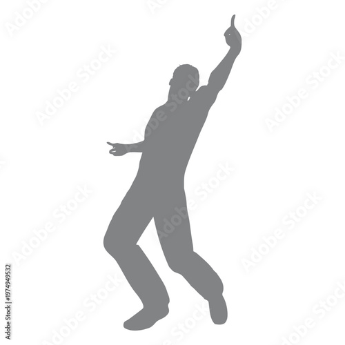 silhouette of a young man