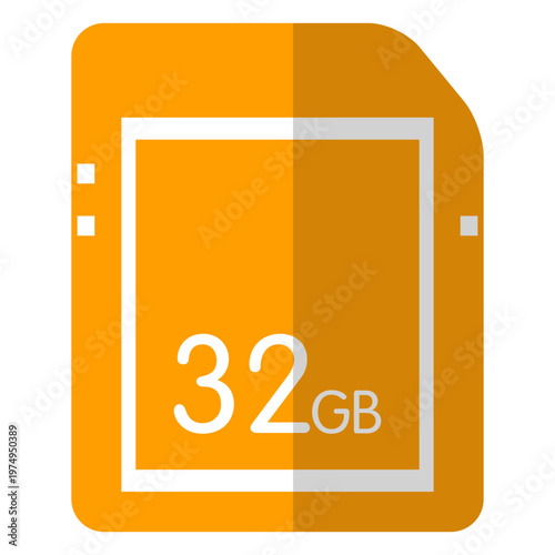 Memory card 32gb storage orange