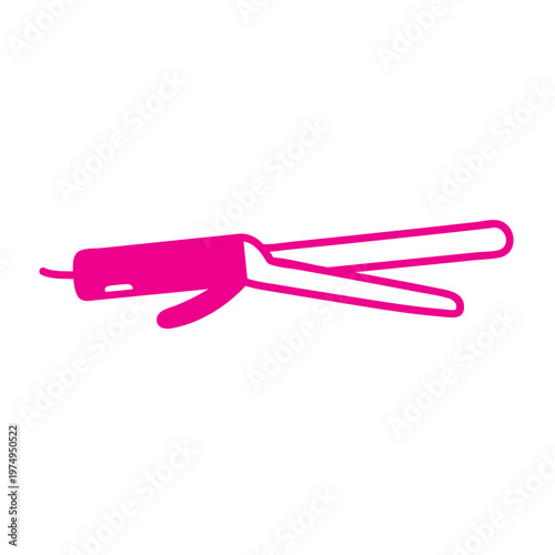 Flat hair styling iron