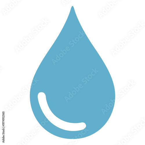 Bild auf Leinwand Waterdrop rounded glimpse down illustration