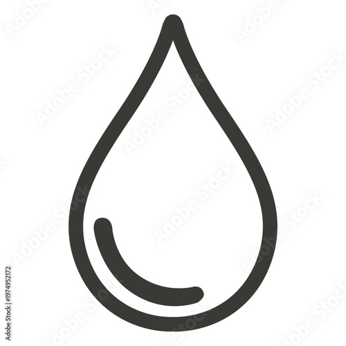 Schilderij op canvas Waterdrop rounded glimpse down stroke