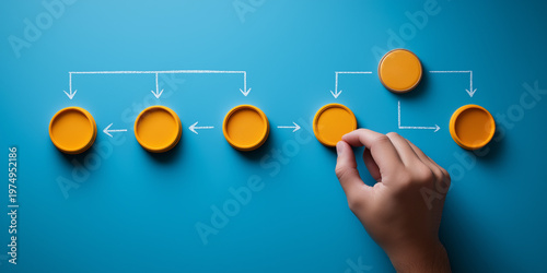 Automation Technology Concept with Digital Systems and Business Workflow