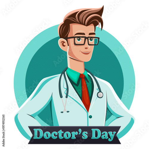 card for Doctors' Day, a card expressing appreciation for doctors' work, assistance, and care for others