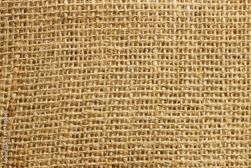 Close-up of burlap texture representing sustainable organic material