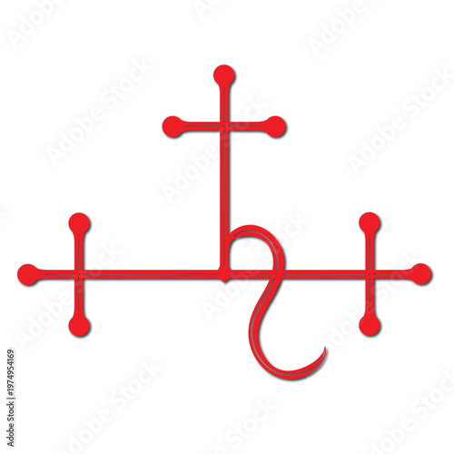 Sigil of Lilith- Female demon Lilith symbol, eps 10, vector,  lilith symbol, tattoo, art, red