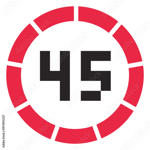 45 minutes counter icon