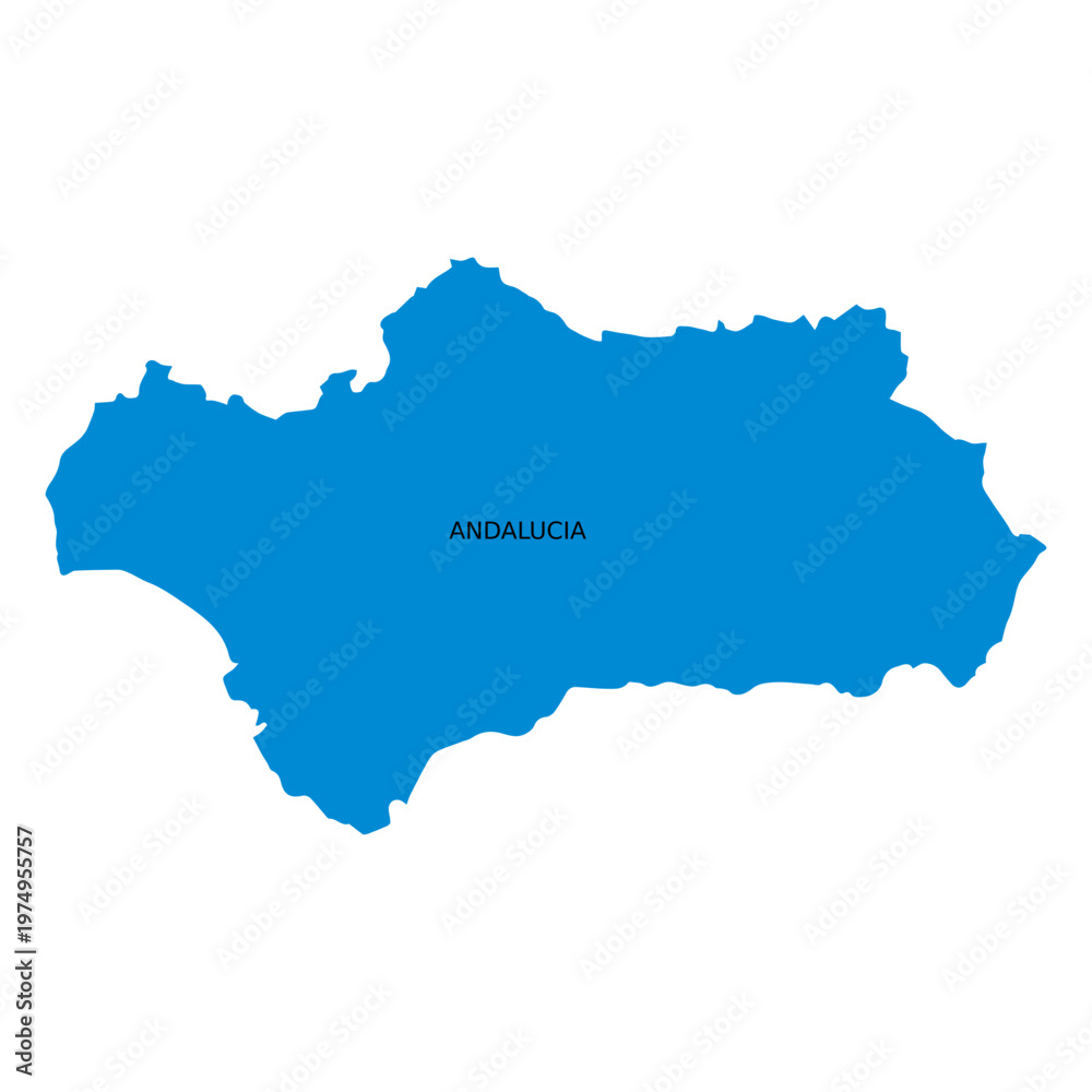 Obraz premium Andalusia autonomous community map