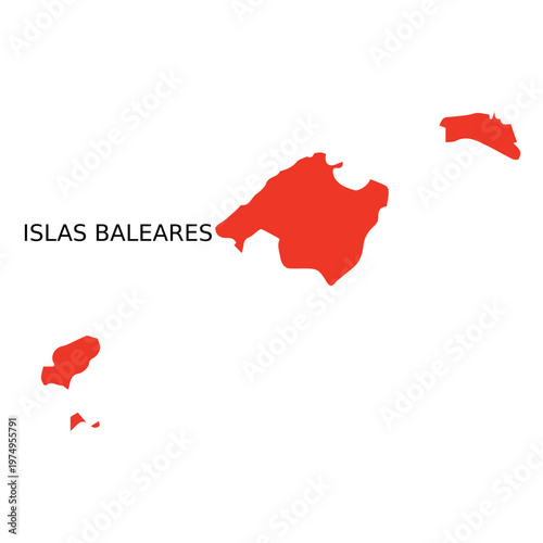 Balearic islands autonomous community map