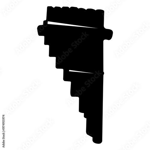 Pan flute musical instrument silhouette