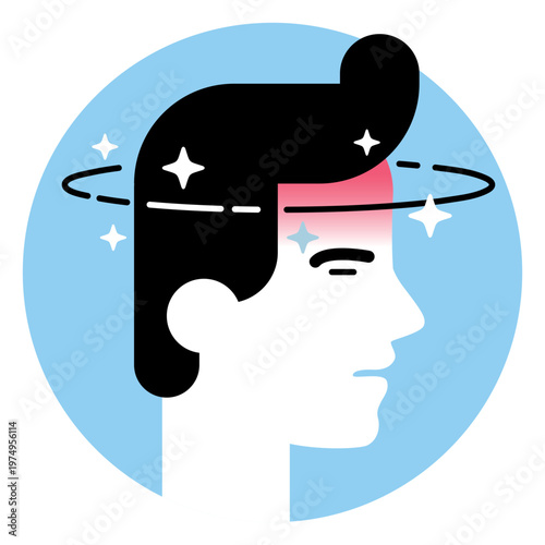 Dizziness sickness symptom icon