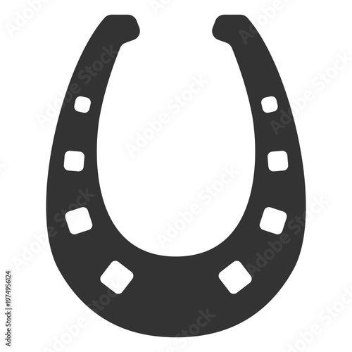 Eight holes horseshoe silhouette