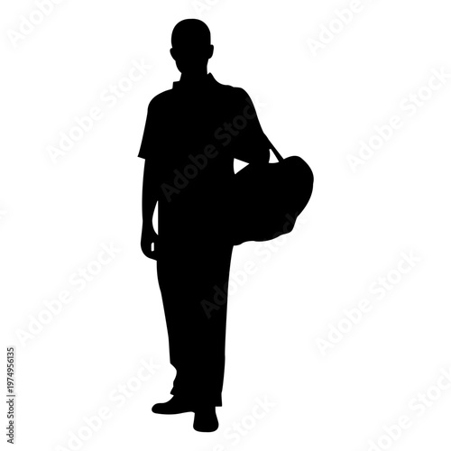 Emt doctor standing silhouette