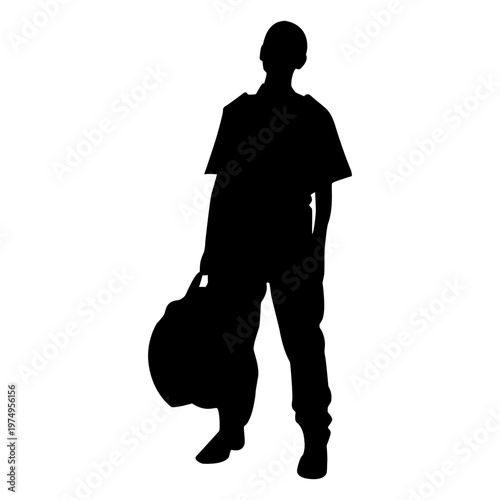 Emt doctor waiting silhouette