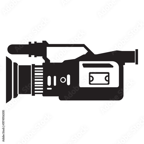 Television camera flat icon