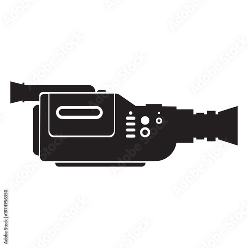 Video movie camera flat icon