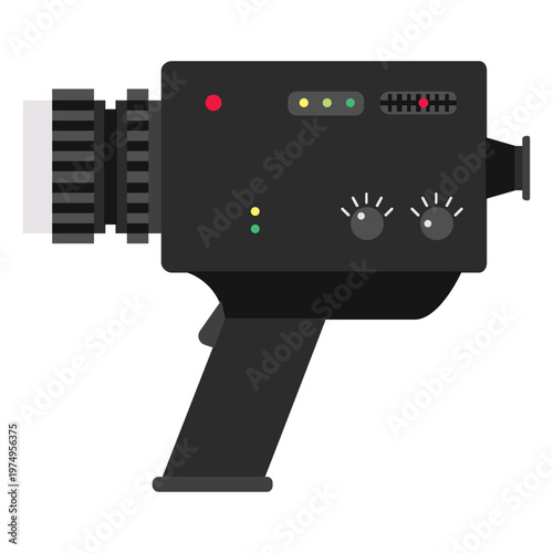Vintage video camera illustration