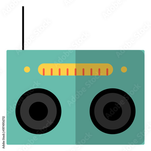 Radio cassette player hippie element