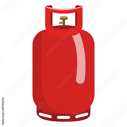 Red propane gas tank illustration