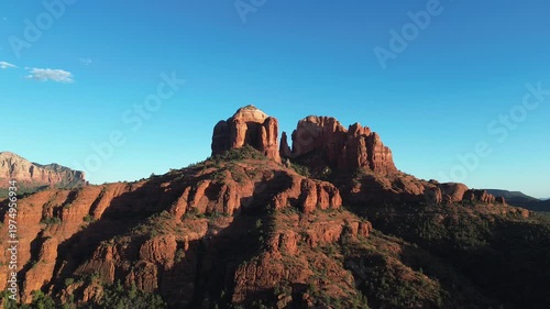 Sunset shadows of Cathedral Rock - Sedona, Arizona