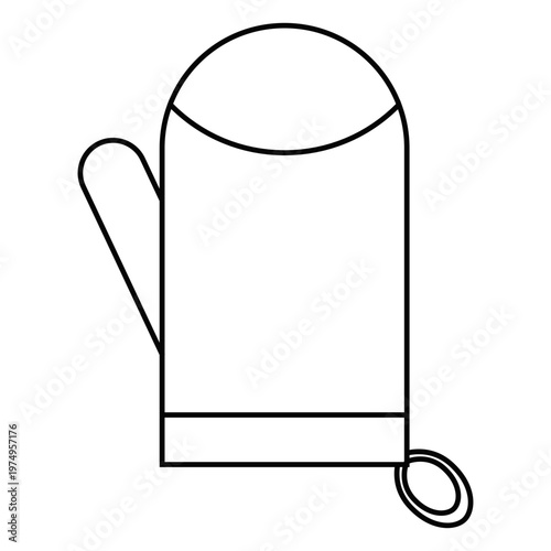 Oven glove stroke icon